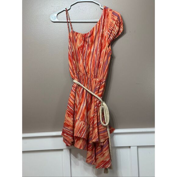 Free People Heart Shaped Asymmetrical Ruffle Face Mini Dress Women's Small - Picture 2 of 13